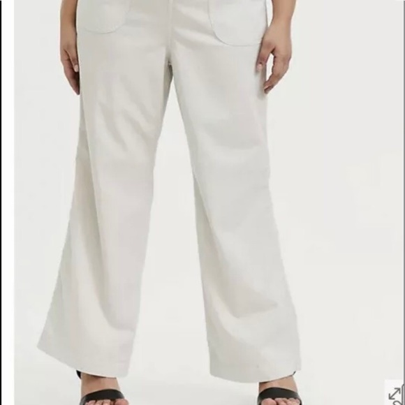 Torrid tan linen Draw string pants size 24 - Picture 1 of 6